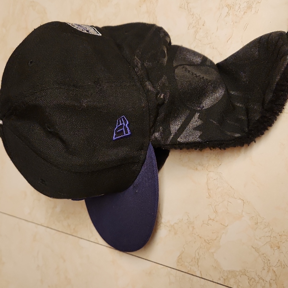 Colorado Rockies Black & Purple New Era Fitted Winter Hat 7 1/4 Vintage Y2K - Picture 6 of 8